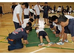 东京都立町田高等学校防灾训练