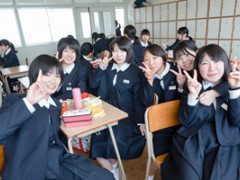 久留米信爱女学院高校 学生合影