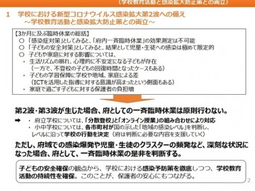 大阪府表示第二波疫情来袭也不会停课