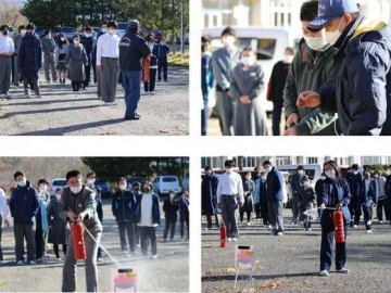 西山学院高中：举行秋季避难演练